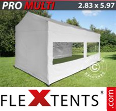 Flex tenda Multi 2,83x5,87m Branco, incl. 6 paredes laterais