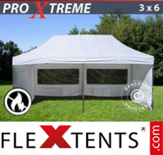 Flex tenda FleXtents Xtreme 3x6m Branco, Retardador de chamas, incl. 6...