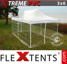 Flex tenda FleXtents Xtreme 3x6m Transparente, incl. 6 paredes laterais