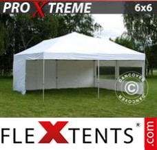 Flex tenda FleXtents Xtreme 6x6m Branco, incl. 8 paredes laterais
