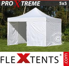 Flex tenda FleXtents Xtreme 5x5m Branco, incl. 4 paredes laterais