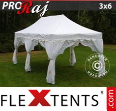 Flex tenda FleXtents PRO "Raj" 3x6m Branco/Ouro