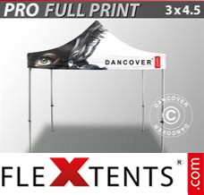 Flex tenda FleXtents PRO com impressão digital total, 3x4,5m