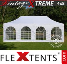 Flex tenda FleXtents Xtreme Vintage Style 4x8m Branco, incl. 6 paredes...