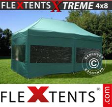 Flex tenda FleXtents Xtreme 4x8m Verde, incl. 6 paredes laterais