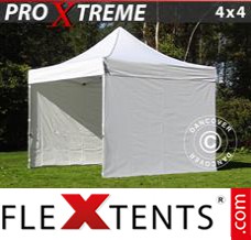 Flex tenda FleXtents Xtreme 4x4m Branco, incl. 4 paredes laterais