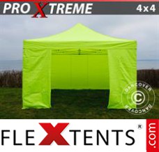 Flex tenda FleXtents Xtreme 4x4m Amarelo néon/verde, incl. 4 paredes...