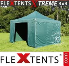 Flex tenda FleXtents Xtreme 4x4m Verde, incl. 4 paredes laterais