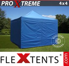Flex tenda FleXtents Xtreme 4x4m Azul, incl. 4 paredes laterais