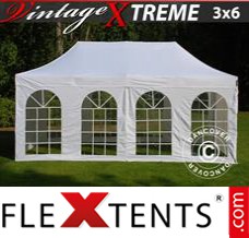 Flex tenda FleXtents Xtreme Vintage Style 3x6m Branco, incl. 6 paredes...
