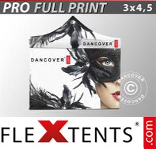 Flex tenda FleXtents PRO com impressão digital total, 3x4,5m, inclui 4...