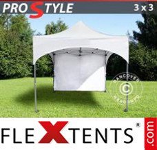 Flex tenda FleXtents PRO "Arched" 3x3m Branco, incl. 4 paredes laterais