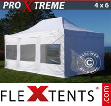 Flex tenda FleXtents Xtreme 4x6m Branco, incl. 8 paredes laterais