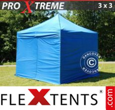 Flex tenda FleXtents Xtreme 3x3m Azul, incl. 4 paredes laterais