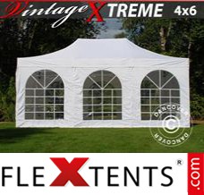 Flex tenda FleXtents Xtreme Vintage Style 4x6m Branco, incl. 8 paredes...