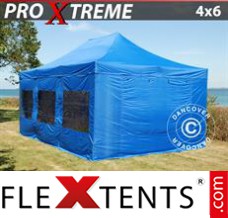 Flex tenda FleXtents Xtreme 4x6m Azul, incl. 8 paredes laterais