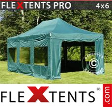 Flex tenda FleXtents PRO 4x6m Verde, incl. 8 paredes laterais